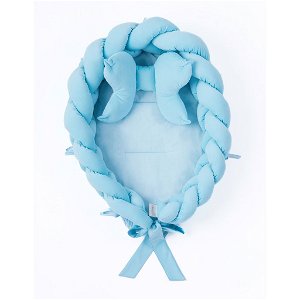 Pletené hnízdečko pro miminko Velvet Belisima blue Modrá