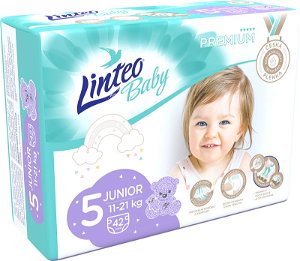 LINTEO BABY Premium Pleny jednorázové 5 JUNIOR (11-21 kg) 42 ks