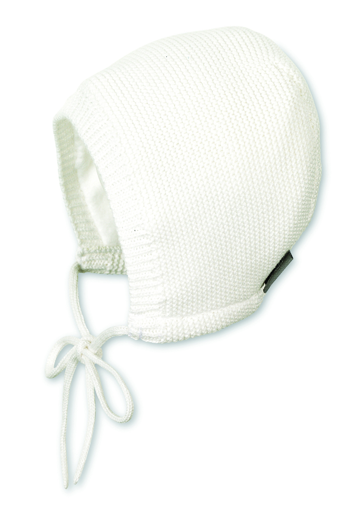 STERNTALER Čepice pletená bavlna čepec na vázání ecru uni vel. 35 cm- 1-2 m