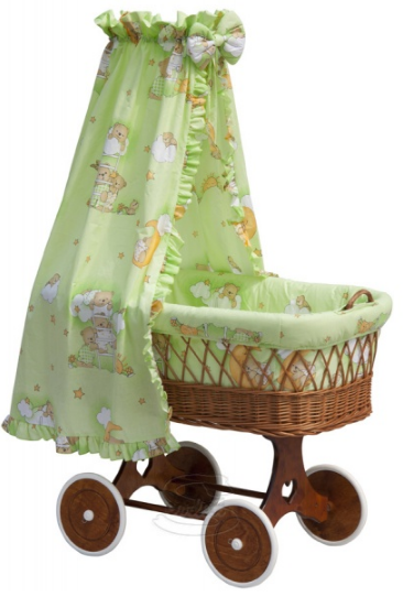 Nebesa nad košík pro miminko a kolébky - Scarlett Mráček - zelená