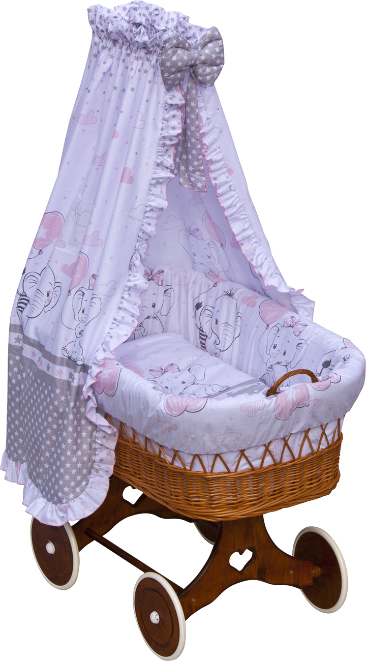 Košík pro miminko s nebesy Scarlett Gusto - růžová