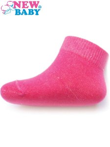 Kojenecké bavlněné ponožky New Baby růžové Růžová 56 (0-3m)