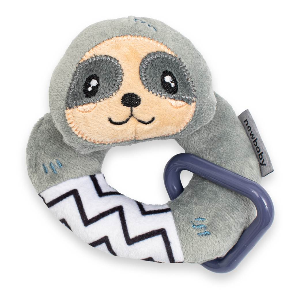 Dětské plyšové chrastítko New Baby Sloth Multicolor