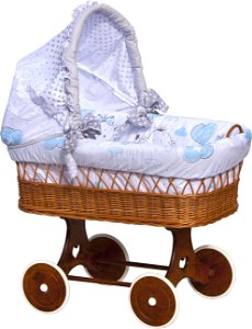 Košík pro miminko s boudičkou Scarlett Gusto - modrá