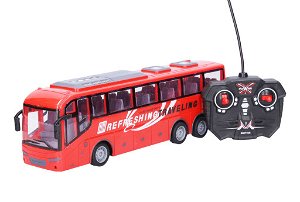 Wiky Autobus na dálkové ovládání, Červený, 32 cm