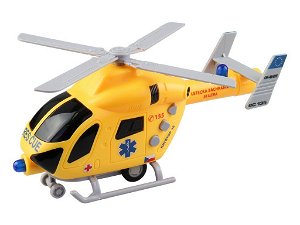 City collection Záchranářský vrtulník na setrvačník se světlem a zvukem, 20cm