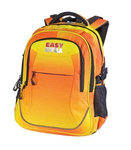 Easy školní tříkomorový batoh Žluto-oranžový