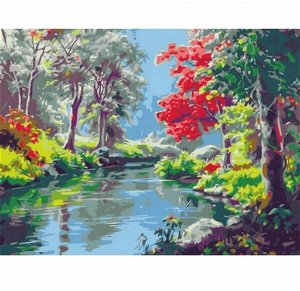 Malování podle čísel na plátno Divoká řeka, 30x40 cm