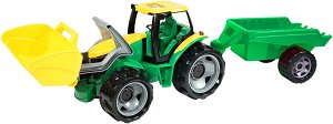 Lena Traktor se lžící a přívěsem, zelený