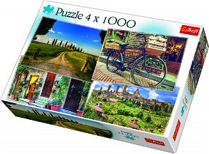Trefl Puzzle Toskánsko 4x1000 dílků