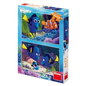 Dino Puzzle set Hledá se Dory, 2x77 dílků