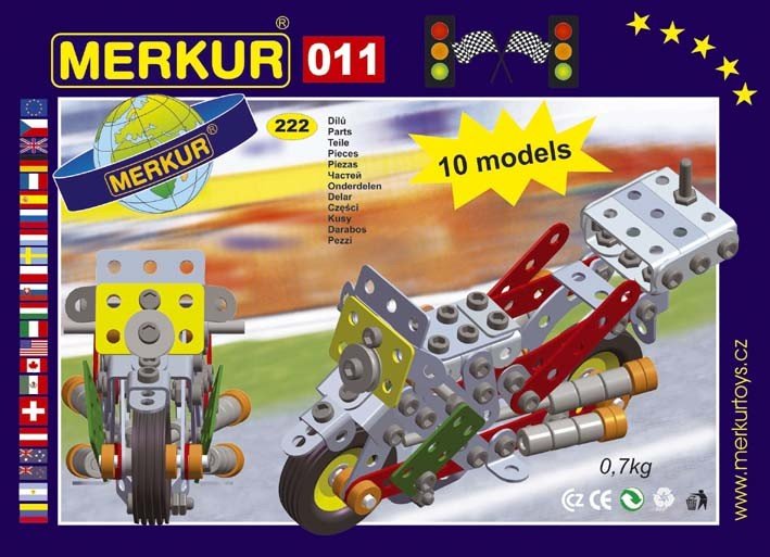 Merkur 011 Motocykl, 222 dílů, 10 modelů