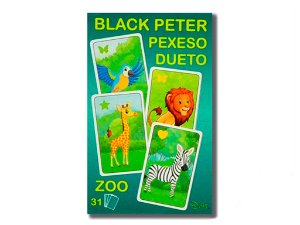 Černý Petr, Dueto, pexeso 3v1 - Zoo 7x10,5cm
