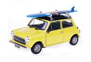 Welly MOQ Mini cooper 1300 with surf (yellow) 1:24