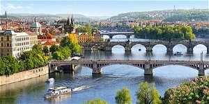 Castorland puzzle 4000 dílků  - Praha - Mosty přes Vltavu