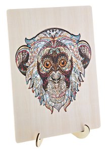 Grafix, Dřevěné puzzle Opice, 133 dílků