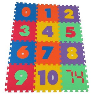 Malý Genius Pěnový koberec Maxi čísla, mix 6 barev