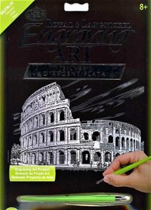 Royal Langnickel škrabací obrázek stříbrný 25 x 20 cm -  Koloseum