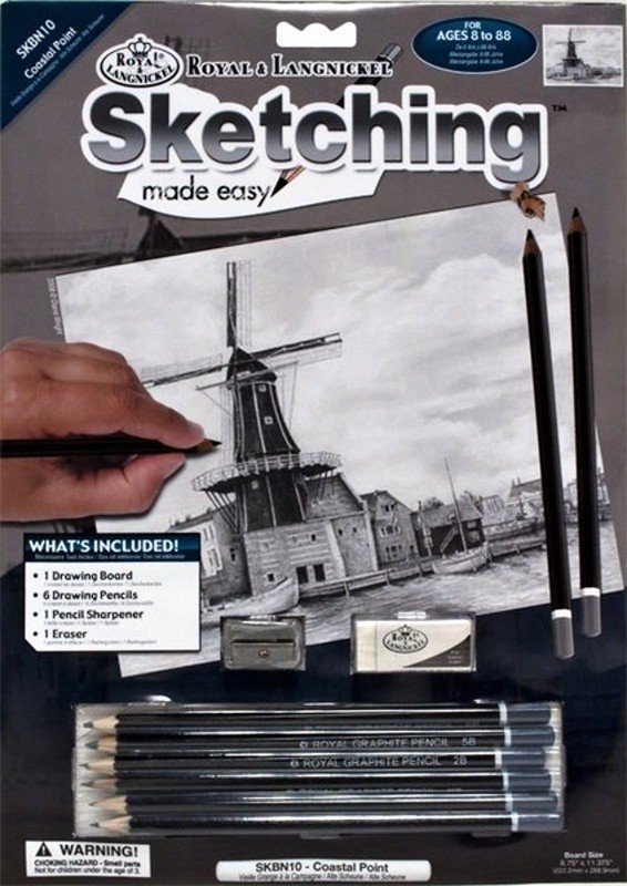 Royal Langnickel malování skicovacími tužkami - Větrný mlýn