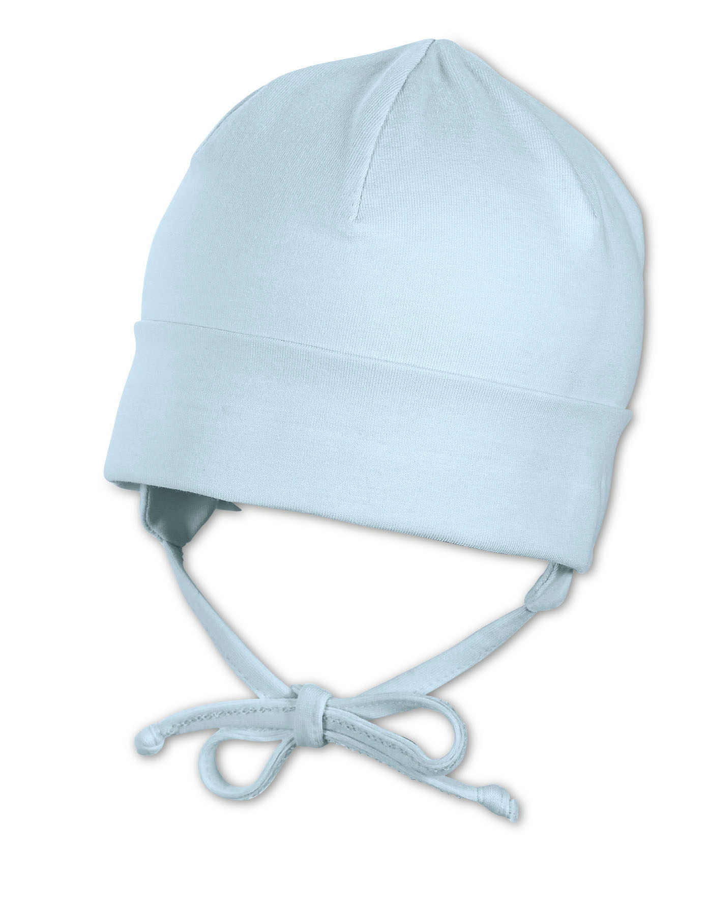 Sterntaler Čepice baby bavlněný jerzey zavazovací UV 15 světle modrá 1501400