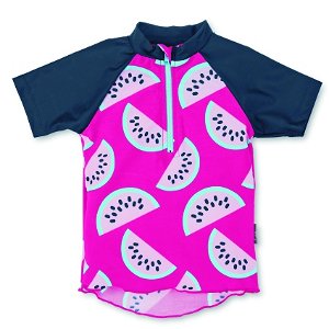 Sterntaler plavky tričko krátký rukáv dívčí UV 50+ růžové meloun 2502153