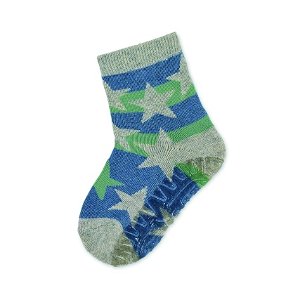 Sterntaler ponožky ABS protiskluzové chodidlo AIR šedé hvězdy 8132102
