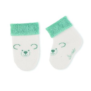 Sterntaler ponožky kojenecké s manžetkou, froté, medvídek Ben 8402082