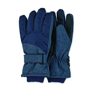 Sterntaler rukavice šusťák prstové THINSULATE džínově modré na suchý zip přes zápěstí, manžeta 4322110