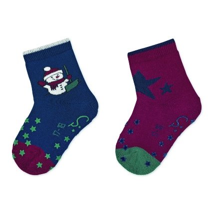 Sterntaler ponožky na lezení protiskluzové 2 páry vánoční 8112112