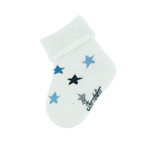 Sterntaler ponožky s manžetkou, hvězdičky, krémové 8301900