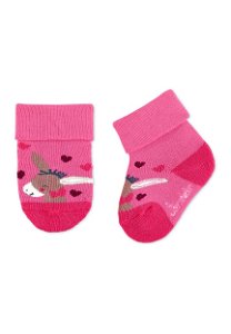 Sterntaler ponožky kojenecké s manžetkou, froté,oslík Emmily 8402187