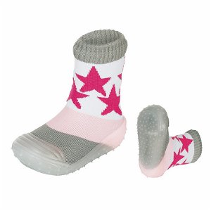 Sterntaler barefoot ponožkoboty dětské růžové, hvězdičky 8361910