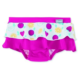 Sterntaler plavky kalhotky se sukýnkou dívčí UV 50+ růžové s ovocem 2502135