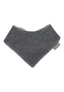Sterntaler šátek na krk zimní, oboustranný, s nepromokavou folií, šedý, vaflový vzor 4102200