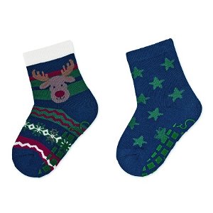 Sterntaler ponožky protiskluzové ABS 2 páry vánoční 8102112