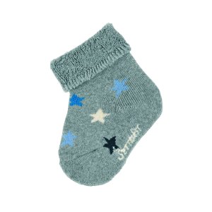 Sterntaler ponožky s manžetkou, hvězdičky, šedé 8301900