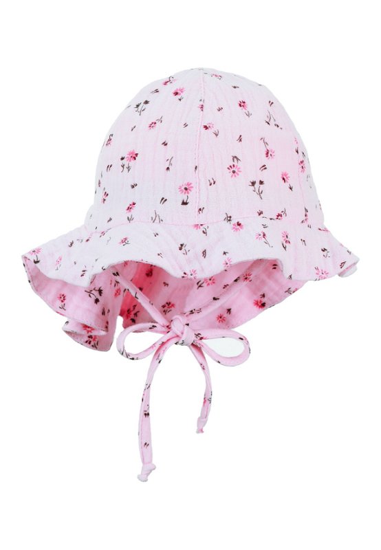 Sterntaler klobouček s plachetkou baby dívčí, růžový mušelín 1402121