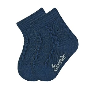 Sterntaler ponožky kojenecké 2 páry jednobarevné copánek modré 8502010