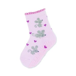 Sterntaler ponožky ABS protiskluzové chodidlo AIR světle růžové, myšky 8132110