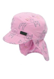 Sterntaler čepice s kšiltem a plachetkou dívčí bio bavlna UV 15+ SAFARI růžová 1512230