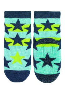Sterntaler ponožky ABS protiskluzové chodidlo AIR modré hvězdy 8132102
