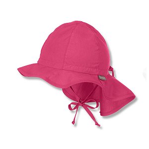 Sterntaler Klobouk s plachetkou jednobarevný, tmavě růžový 50+ UV filtr 1511620