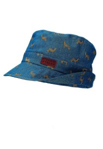 Sterntaler klobouk bio bavlna UV 50+ džínově modrý, zebry 1622251