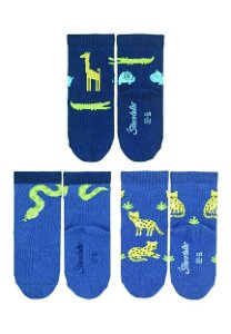 Sterntaler ponožky chlapecké 3 páry tmavě modré, SAFARI 8322220