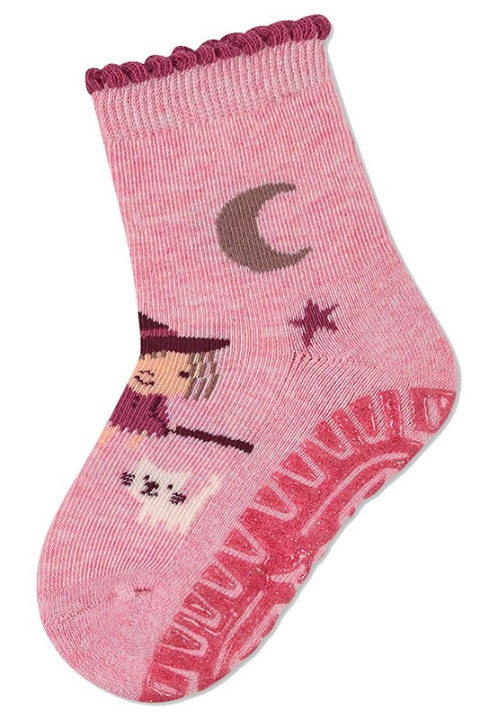 Sterntaler ponožky ABS protiskluzové chodidlo AIR, čarodějnice, růžové 8132203