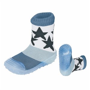 Sterntaler barefoot ponožkoboty dětské modré hvězdičky 8361910