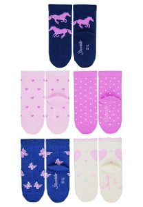 Sterntaler ponožky dívčí 5 párů s obrázky 8322242