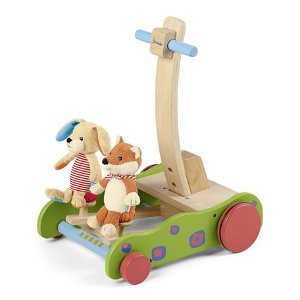 Sterntaler chodítko dřevěný vozík zajíc a liška 9951880