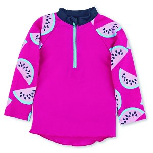 Sterntaler plavky tričko dlouhý rukáv dívčí UV 50+ růžové meloun 2502163