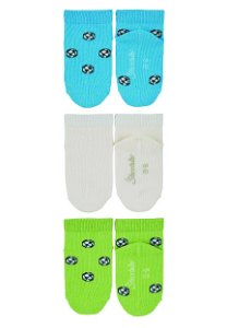 Sterntaler Ponožky kotníčkové dětské, FOTBALOVÉ, modré, bílé, zelené 8512221